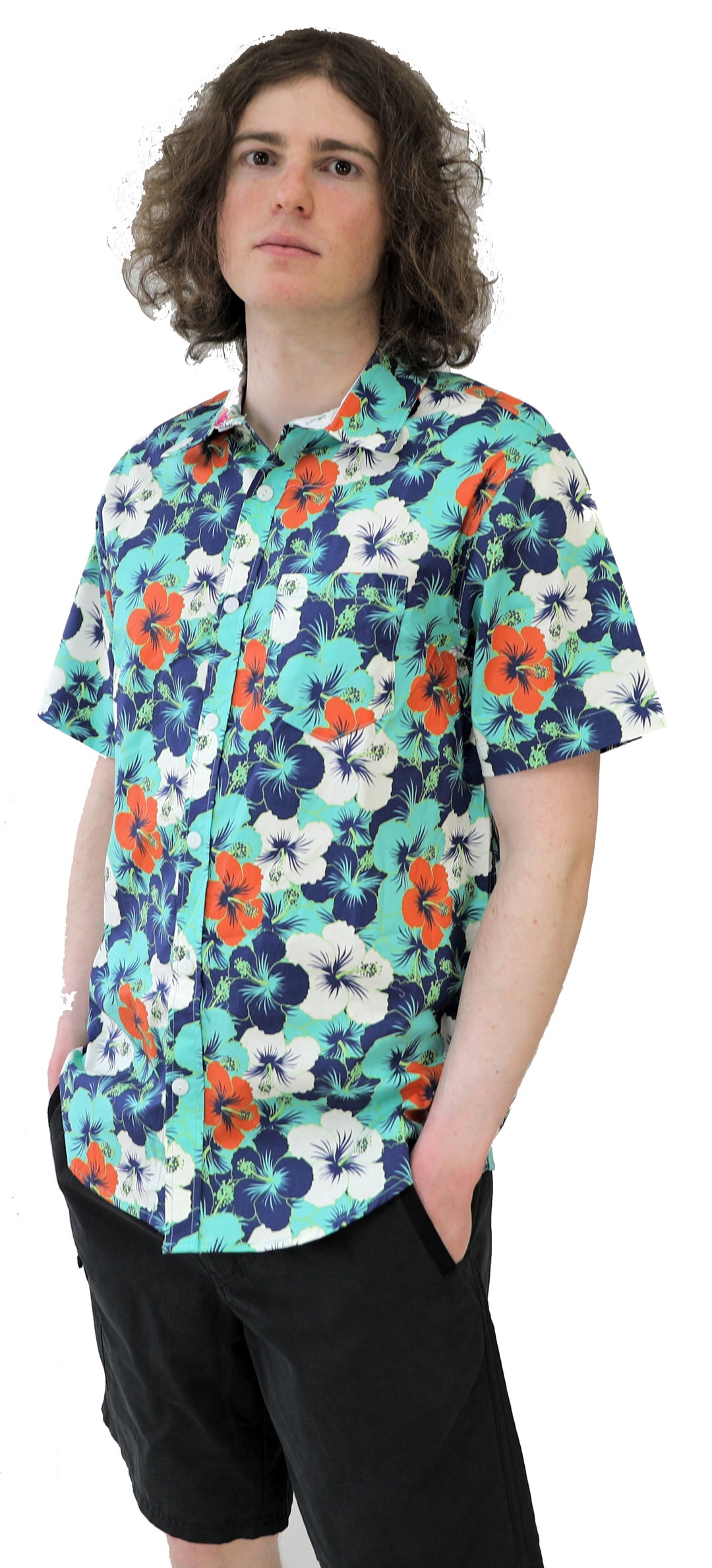 MACHE STRETCH FLORAL SS SHIRT