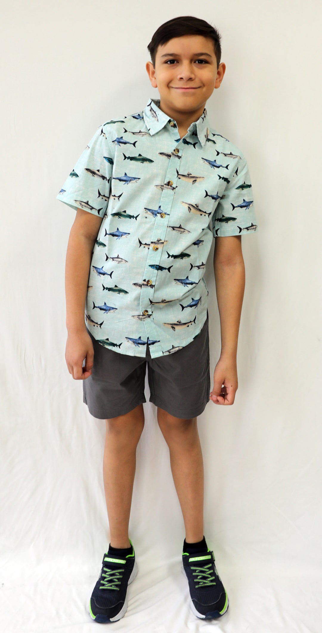 SHARKIE SS WOVEN SHIRT - BOYS