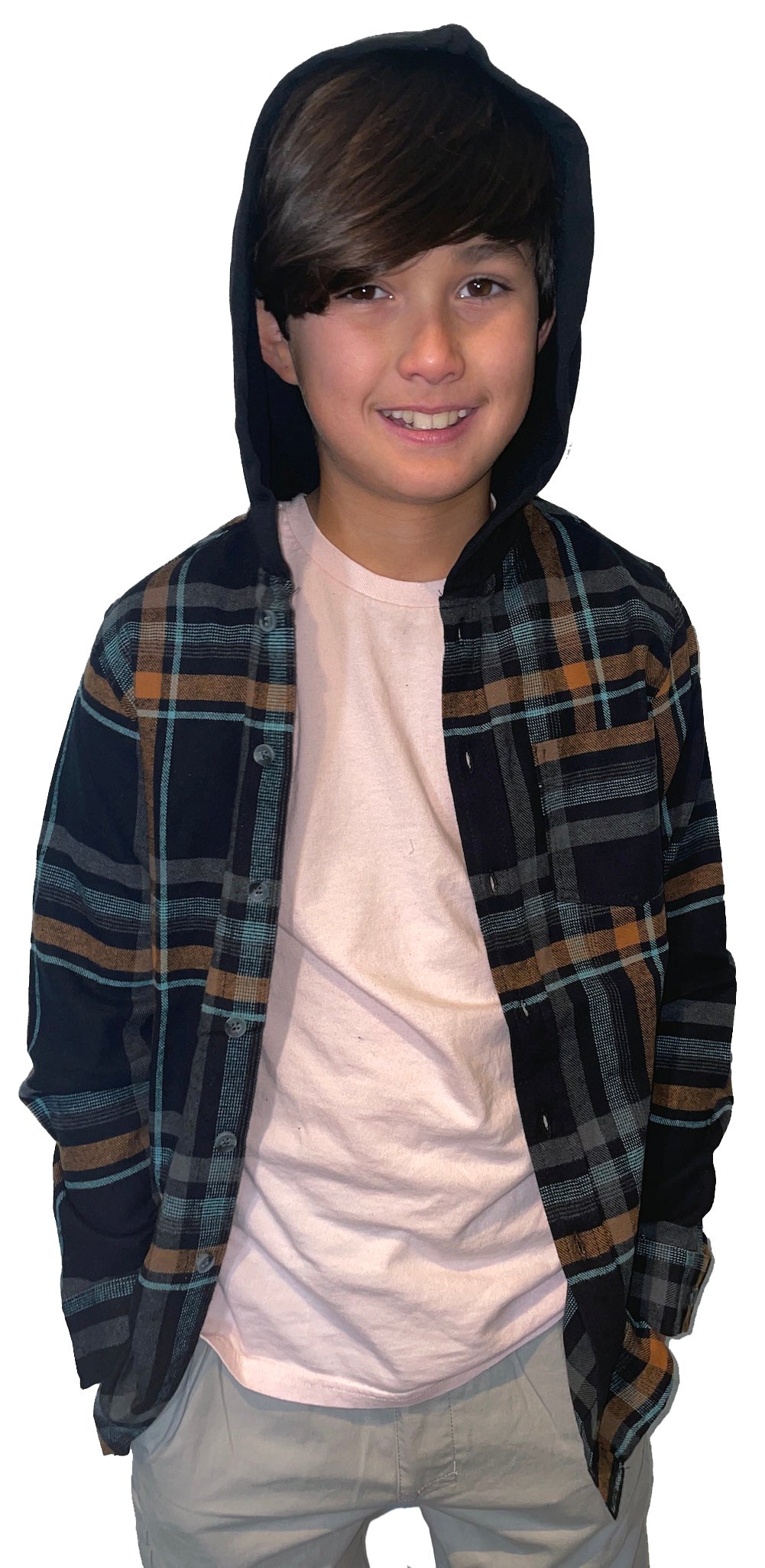 KARTMAN FLANNEL HOODIE -BOYS